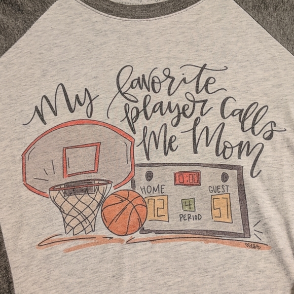 Basketball Mom 3/4 length sleeve shirt - Picture 1 of 4